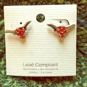 NWOT Longhorn earrings